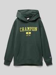 Hoodie mit Label-Print von CHAMPION Grün - 5