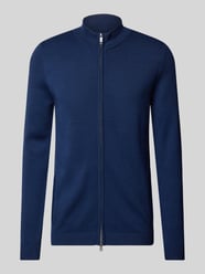 Strickjacke mit Zweiwege-Reißverschluss von Christian Berg Men Blau - 13