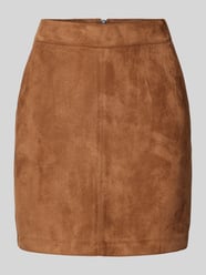 Minirok in leerlook van Vero Moda Bruin - 41