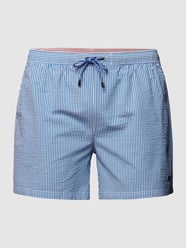 PLUS SIZE zwembroek met streepmotief van Boss Black Big&Tall Blauw / turquoise - 22