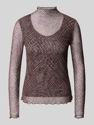 Semitransparentes Longsleeve mit Stehkragen von zero - 29