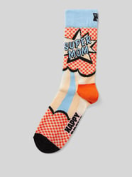 Socken mit Motiv-Print Modell 'Super Mum' von Happy Socks Rot - 39