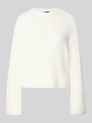 Sweter z dzianiny o kroju regular fit z wyhaftowanym logo model ‘SFURRYNA’ od Hugo Blue - 19