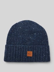 Beanie van wolmix met labelpatch van camel active - 23