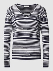 Strickpullover mit Allover-Muster von Christian Berg Woman Blau - 3