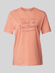 T-Shirt mit Statement- und Label-Print von Scotch & Soda Orange - 21