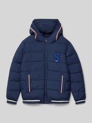 Regular fit gewatteerd jack met capuchon van s.Oliver RED LABEL - 17