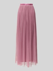 Cocktailrok met elastische band van LACE & BEADS Fuchsia - 43