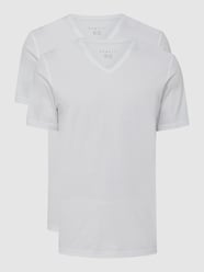 T-shirt, per twee verpakt  van bugatti Wit - 1