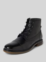 Lederboots mit Label-Schriftzug Modell 'Marcello' von bugatti Schwarz - 5