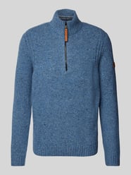 Wollpullover mit Label-Detail von camel active Blau - 43