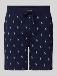 Slim Fit Pyjama-Shorts mit Label-Print von Polo Ralph Lauren Underwear Blau - 44