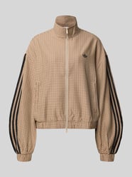 Slim Fit Sweatjacke mit Logo-Stitching Modell 'CHECKS' von adidas Originals Beige - 22