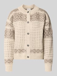 Strickjacke aus Wolle im Allover-Look Modell 'HANNAH' von Dale of Norway Beige - 40