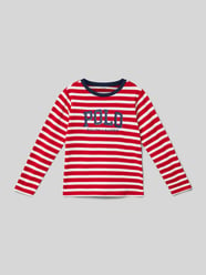 Longsleeve mit geripptem Rundhalsausschnitt von Polo Ralph Lauren Kids Rot - 5