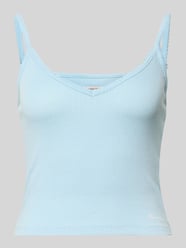 Top na ramiączkach z logo model 'GJ POINTELLE CAMI' od GUESS Jeans - 17
