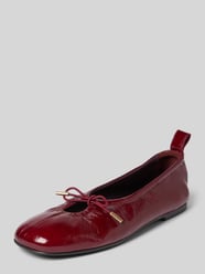 Ballerinas aus echtem Leder mit Zierschleife Modell 'Rosalind' von ALOHAS Bordeaux - 6