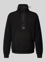 Sweatshirt mit Stehkragen Modell 'Zartic' von BOSS Green Schwarz - 4