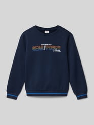 Regular Fit Sweatshirt aus Baumwoll-Mix mit Kontraststreifen von s.Oliver RED LABEL Blau - 14