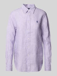 Classic fit overhemdblouse van linnen met logostitching van Polo Ralph Lauren - 1