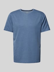 T-Shirt mit abgerundetem V-Ausschnitt von Joy Blau - 10