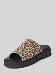 Slides aus Leder mit Plateausohle von Tamaris Beige - 12
