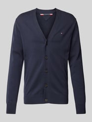 Strickjacke mit Label-Stitching von Tommy Hilfiger Blau - 3