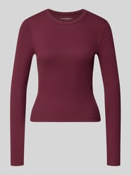 Slim Fit Langarmshirt aus Baumwoll-Mix Modell 'VAL' von ONLY Bordeaux - 43