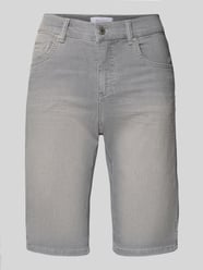Bermudy o kroju regular fit z denimu z zakładką od Angels - 4