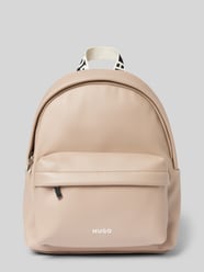 Rucksack mit Label-Print Modell 'Bel' von HUGO Beige - 18