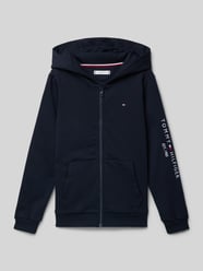 Sweatjacke mit Label-Stitching Modell 'ESSENTIAL' von Tommy Hilfiger Teens Blau - 2