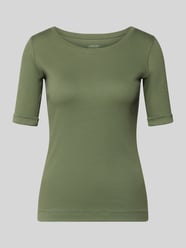 t-shirt z okrągłym dekoltem i rękawem o dł. 1/2 od Marc Cain - 19