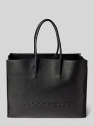 Torba shopper z fakturowanym wzorem model ‘MYRTHA’ od Coccinelle - 35