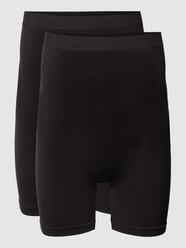 Korte zwangerschapsbroek met elastische band, model 'AMIY' van Mamalicious Grijs / zwart - 22