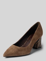 Pumps met velourslook van Tamaris Beige - 14