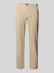 Broek van een mix van linnen en katoen met achterzakken van Christian Berg Men Beige - 8