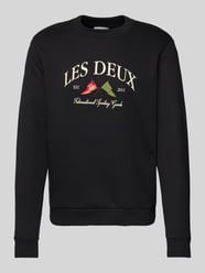 Sweatshirt mit Label-Stitching Modell 'Ivy' von Les Deux Schwarz - 40