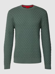 Strickpullover mit Rundhalsausschnitt Modell 'Stubon' von HUGO Grün - 34