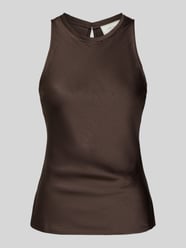 Top van satijn met ronde hals, model 'Celina' van Neo Noir - 43