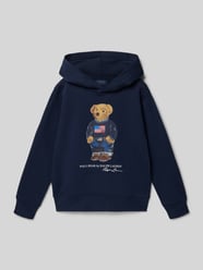 bluza z kapturem o kroju regular fit z nadrukiem polo bear od Polo Ralph Lauren Teens - 23