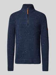 Wollpullover mit Label-Detail von camel active Blau - 29