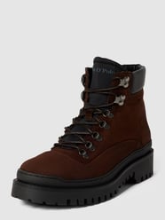 Schnürboots mit Label-Details von Marc O'Polo Braun - 36