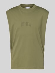 Mouwloos shirt met logo en ronde hals van REVIEW - 17