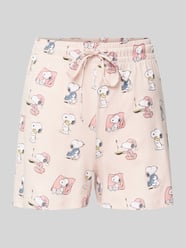 Pyjama-Shorts mit Motiv-Print von Jake*s Casual Pink - 11