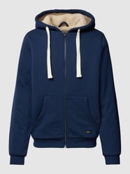 Sweatjacke mit Statement-Patch von Blend Blau - 34