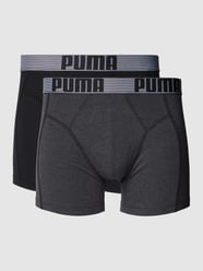 Boxershorts mit elastischem Logo-Bund im 2er-Pack von Puma Grau - 45
