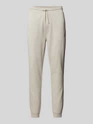 Slim fit sweatpants met elastische band van BOSS Orange Beige - 7