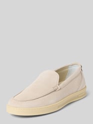 Sneakersy wsuwane ze skóry z gumową podeszwą od Woolrich - 8