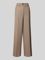 Wide Leg Stoffhose mit Bügelfalten von More & More Beige - 12