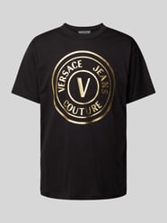 T-Shirt mit Label-Print Modell 'CJ00T' von Versace Jeans Couture Schwarz - 18